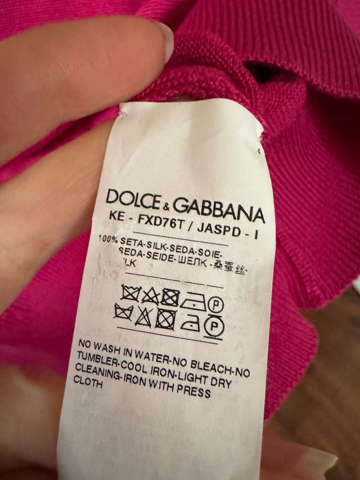 Dolce & Gabbana 100% silk Dolce Gabbana pink short turtleneck Size S / US 4 / IT 40 - 5 Thumbnail