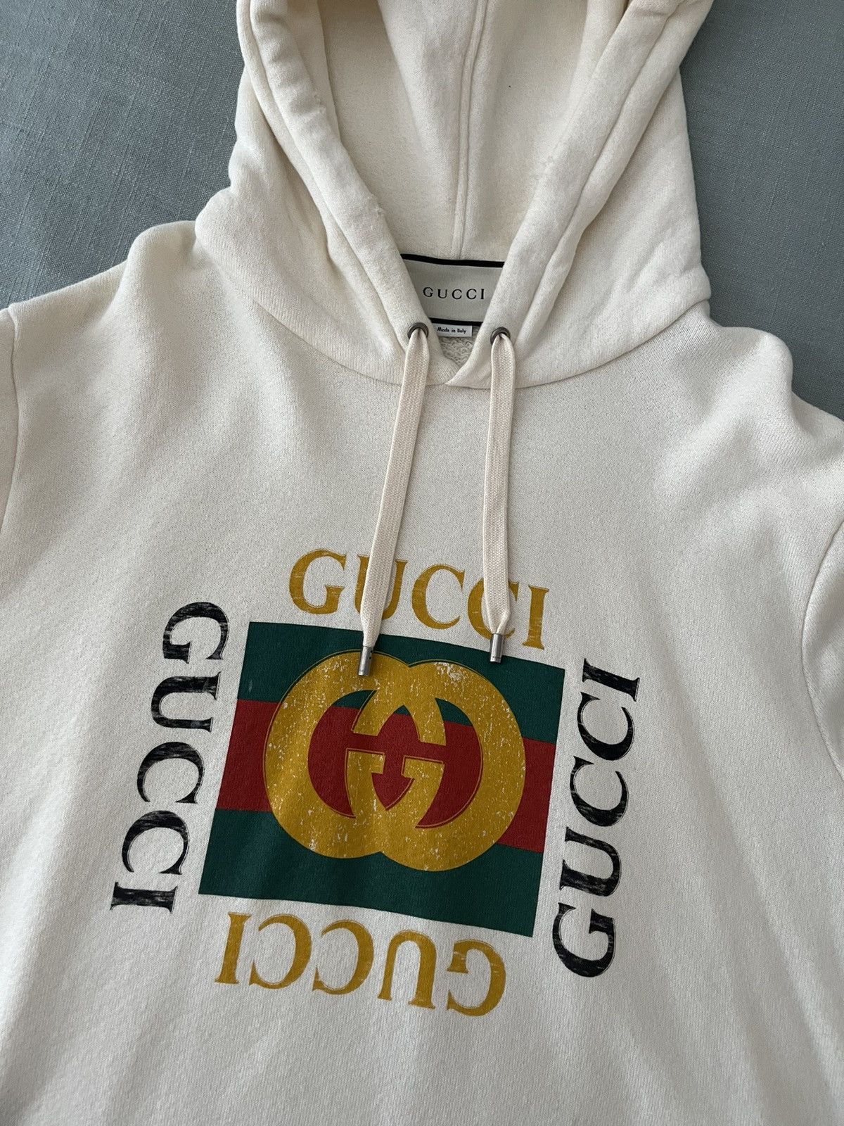 Gucci Gucci Hoodie Distressed GG Gucci Logo fits L XL Grailed