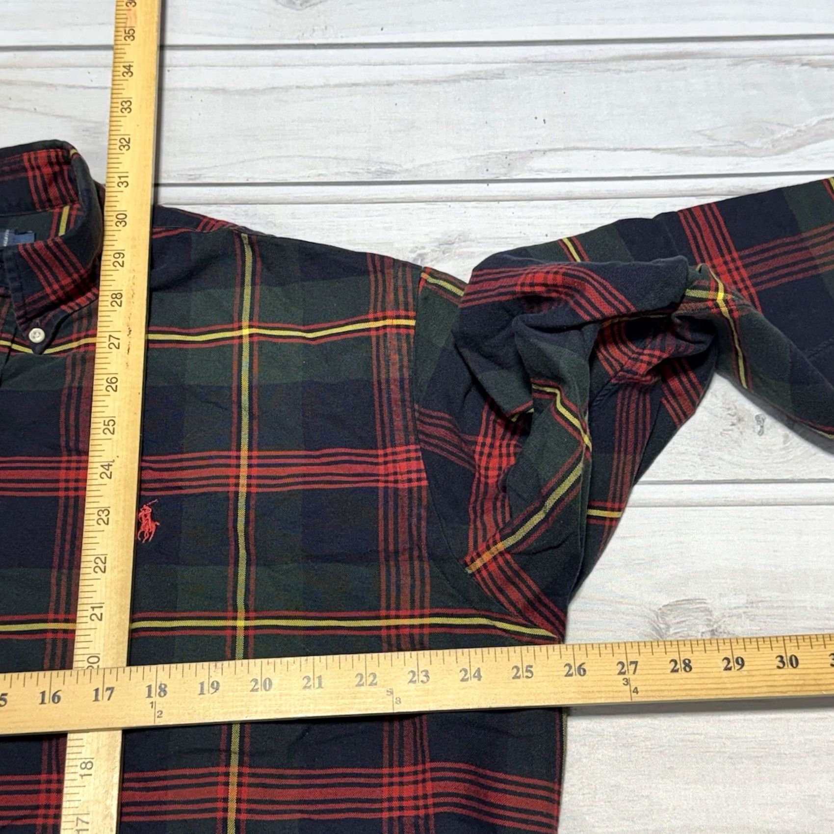 Polo Ralph Lauren VINTAGE Polo Ralph Lauren Big Shirt Men M Red Green Tartan Christmas Plaid Button-Up Long Sleeve Size US M / EU 48-50 / 2 - 5 Thumbnail