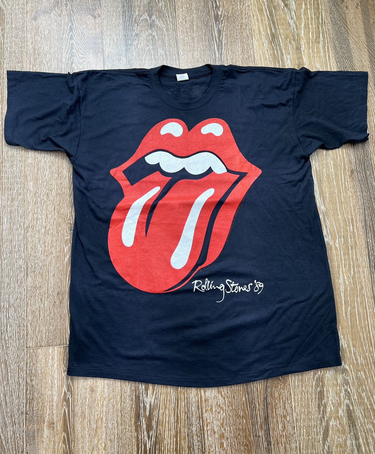 Band Tees Vintage 1989 the rolling stones steelwheels tour tee Size US L / EU 52-54 / 3 - 1 Thumbnail