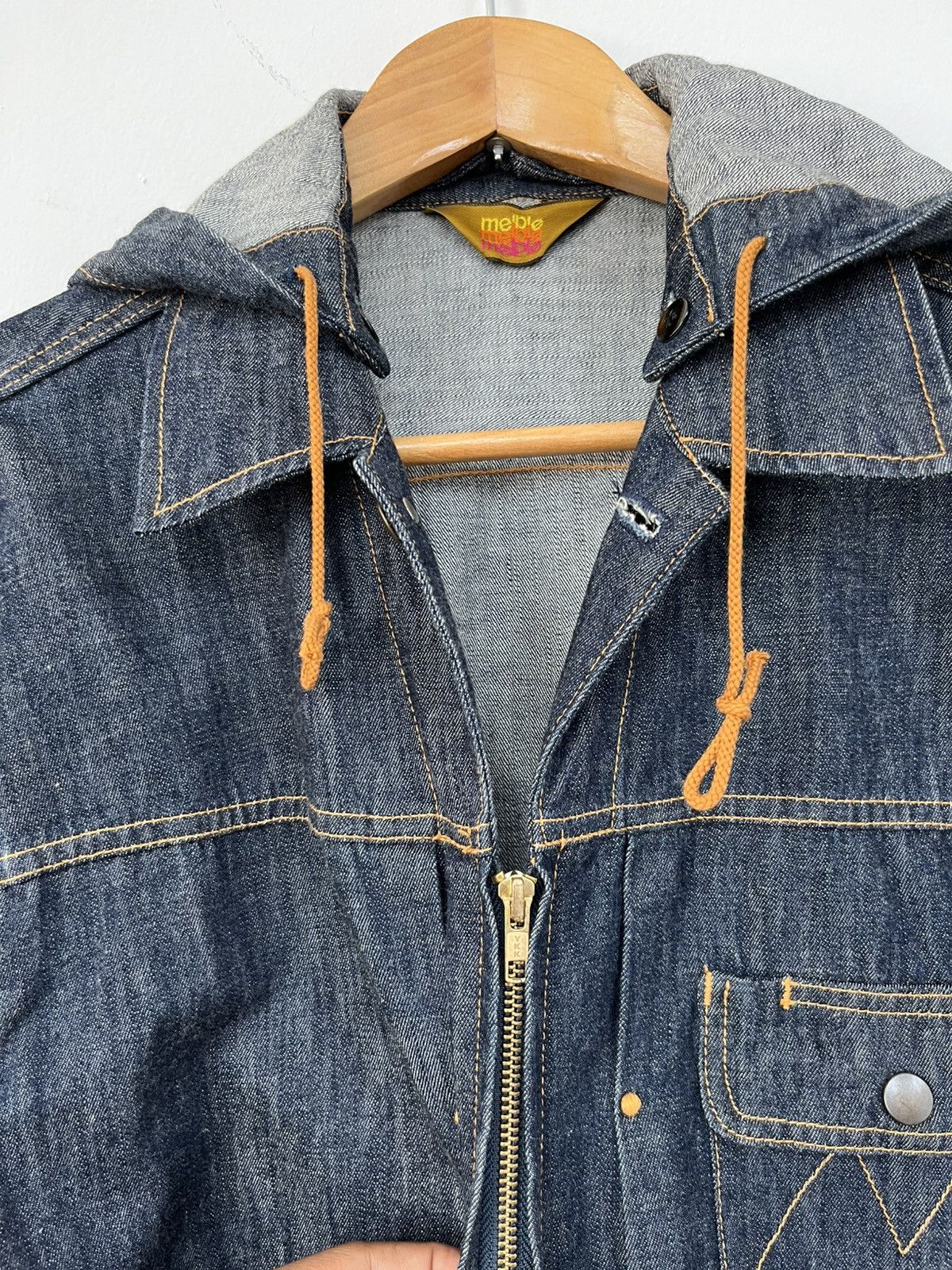 Japanese Brand Melple Selvedge Denim Hooded Jacket Size US L / EU 52-54 / 3 - 8 Thumbnail