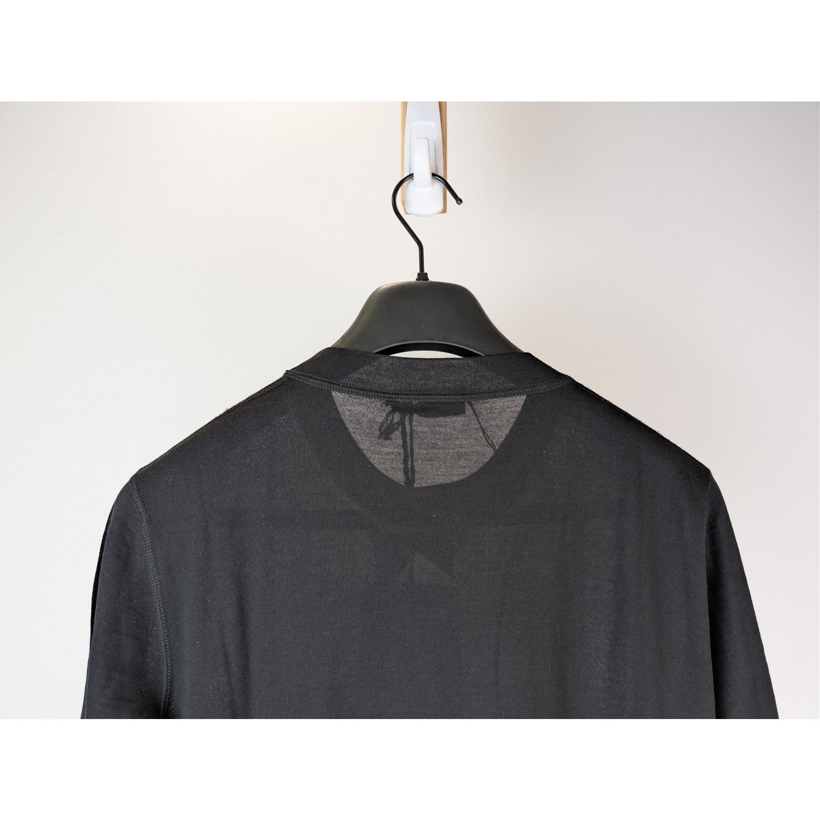 Prada o1rshd1 Logo Intarsia Short Sleeve Crewneck Sweater in Black Size US M / EU 48-50 / 2 - 11 Thumbnail