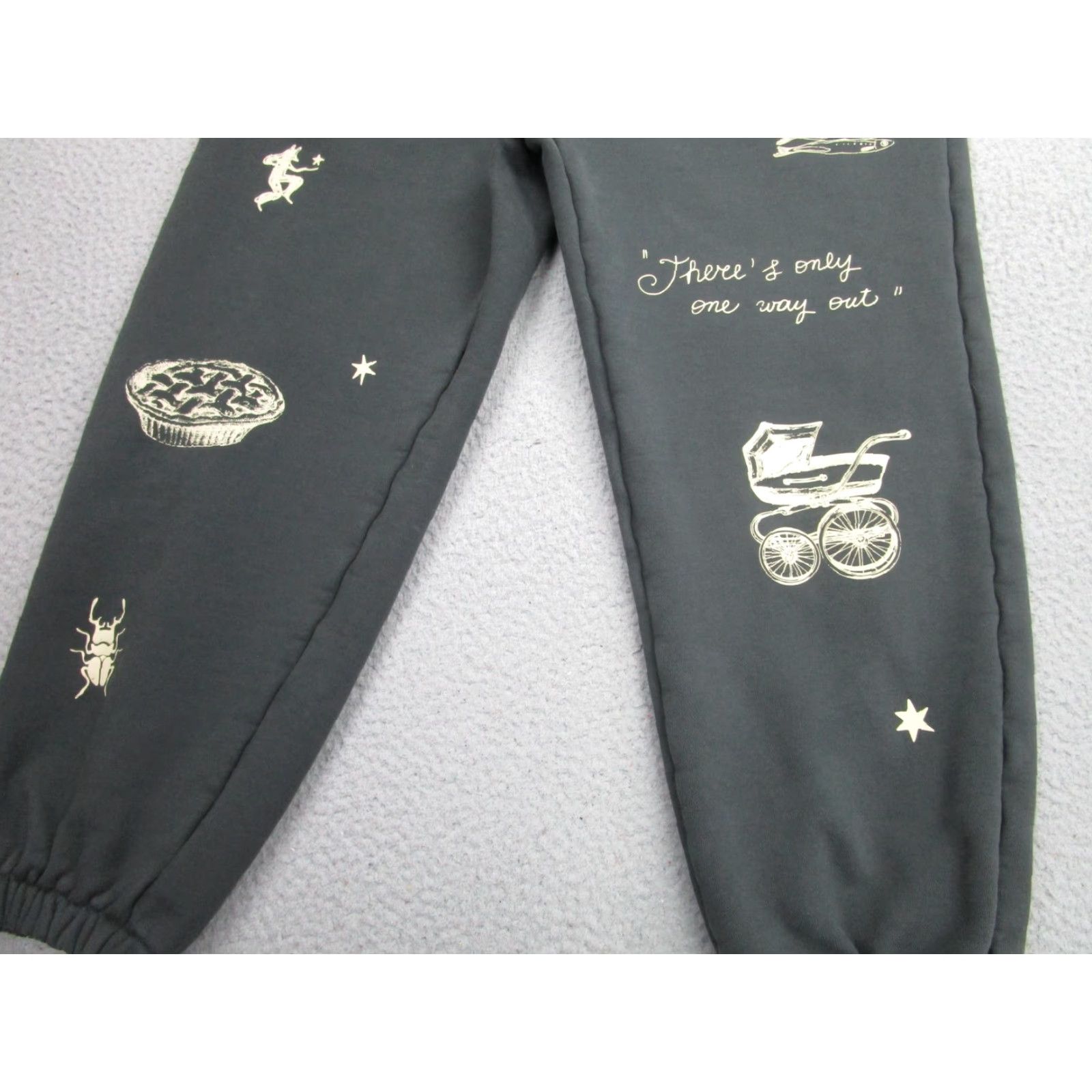 Vintage VINTAGE The 'Burbs Sweatpants Mens Medium Dark Gray Graphic Joggers Drawstring Pockets 100% Cotton Activewear Size US 31 - 3 Thumbnail