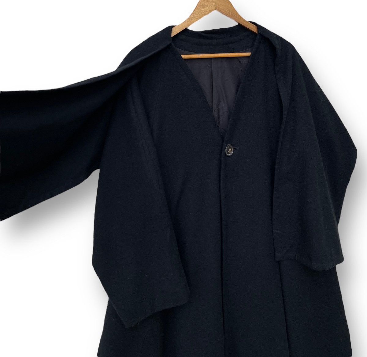 Yohji Yamamoto 🔥A/W 1997 YOHJI YAMAMOTO SINGLE-BUTTON OVERCOAT/JACKET Size US L / EU 52-54 / 3 - 5 Thumbnail
