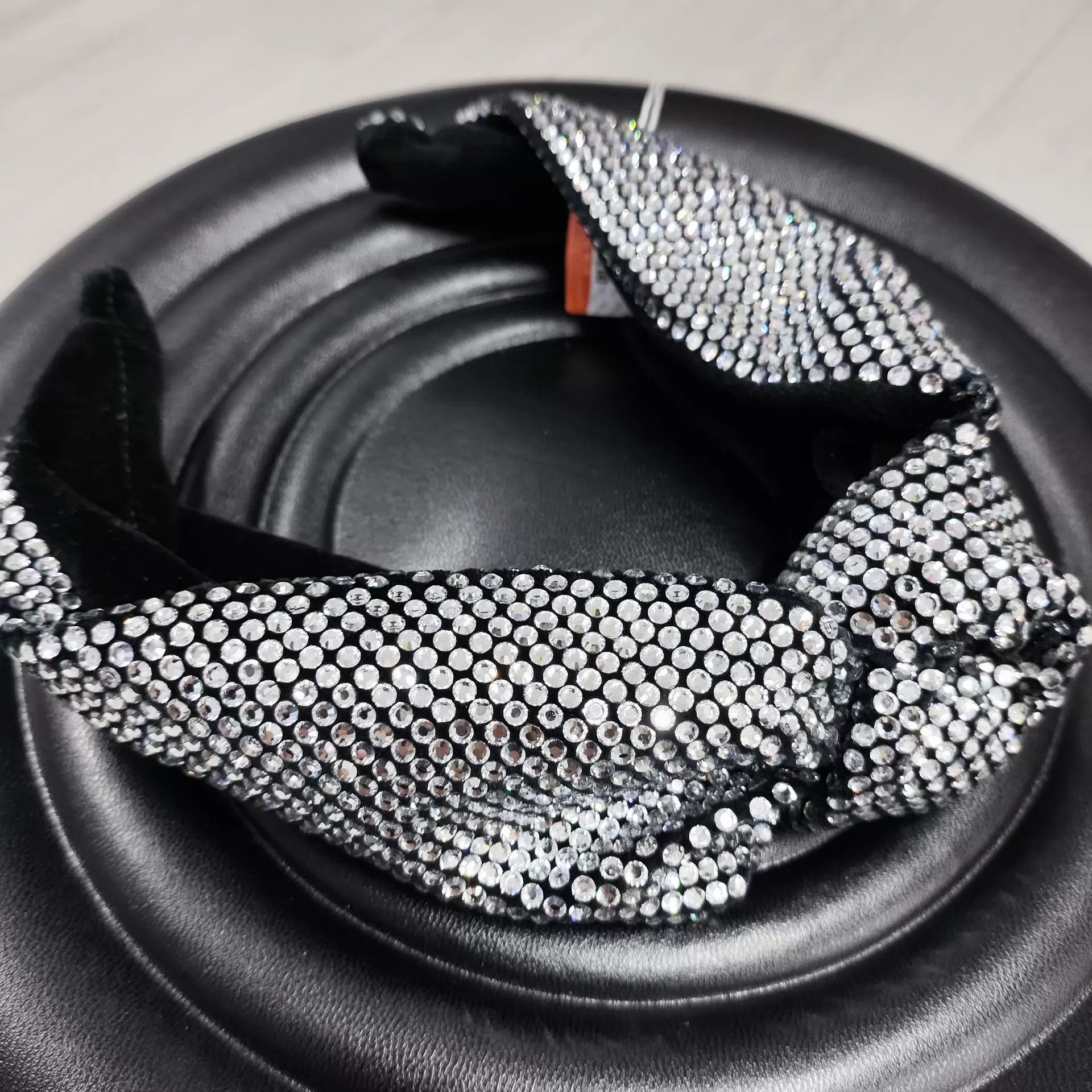 Miu Miu MIU MIU Black Rhinestone Headband Size ONE SIZE - 2 Thumbnail