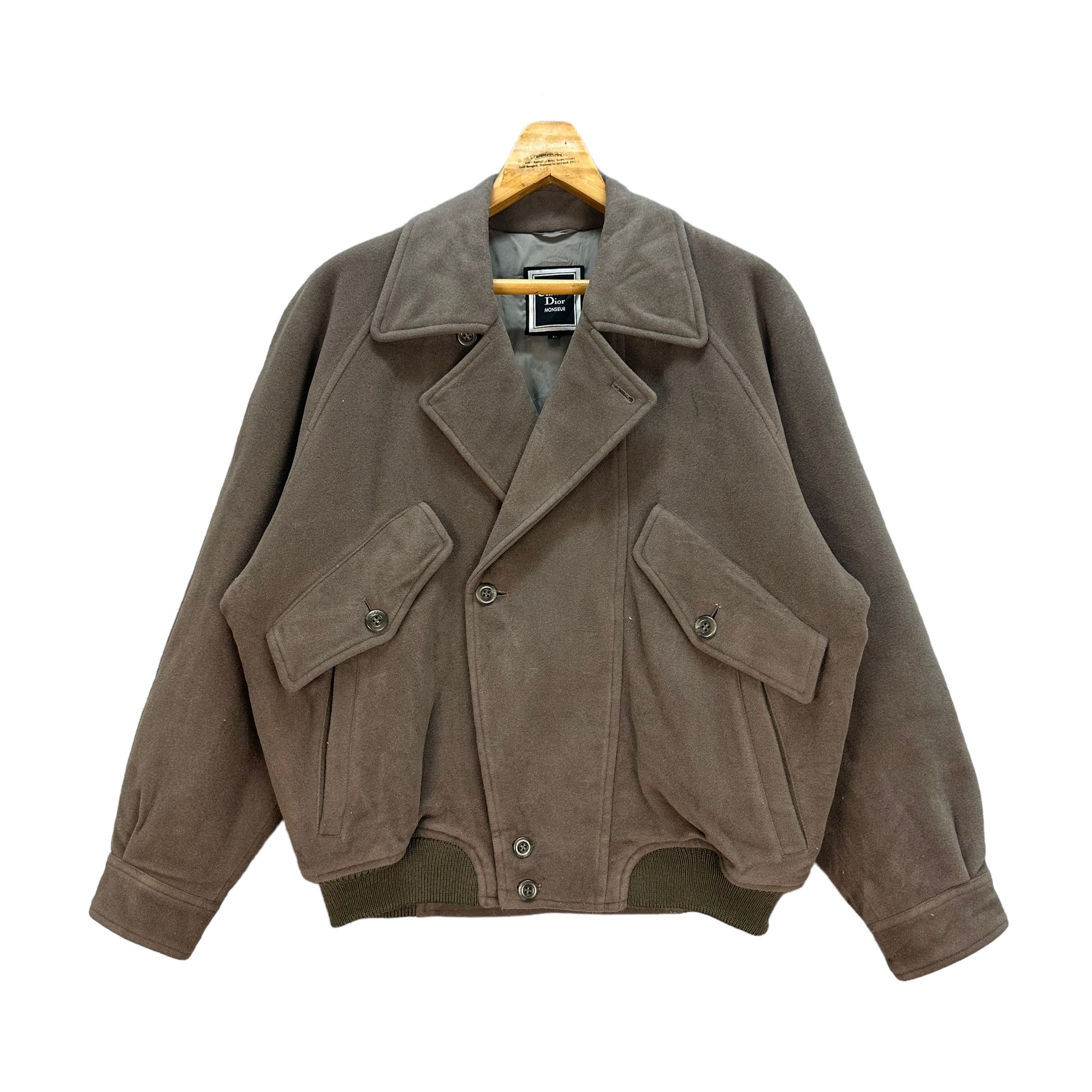 Christian Dior Monsieur CHRISTIAN DIOR WOOL DOUBLE COLLAR JACKET #7832-180 Size US L / EU 52-54 / 3 - 1 Thumbnail