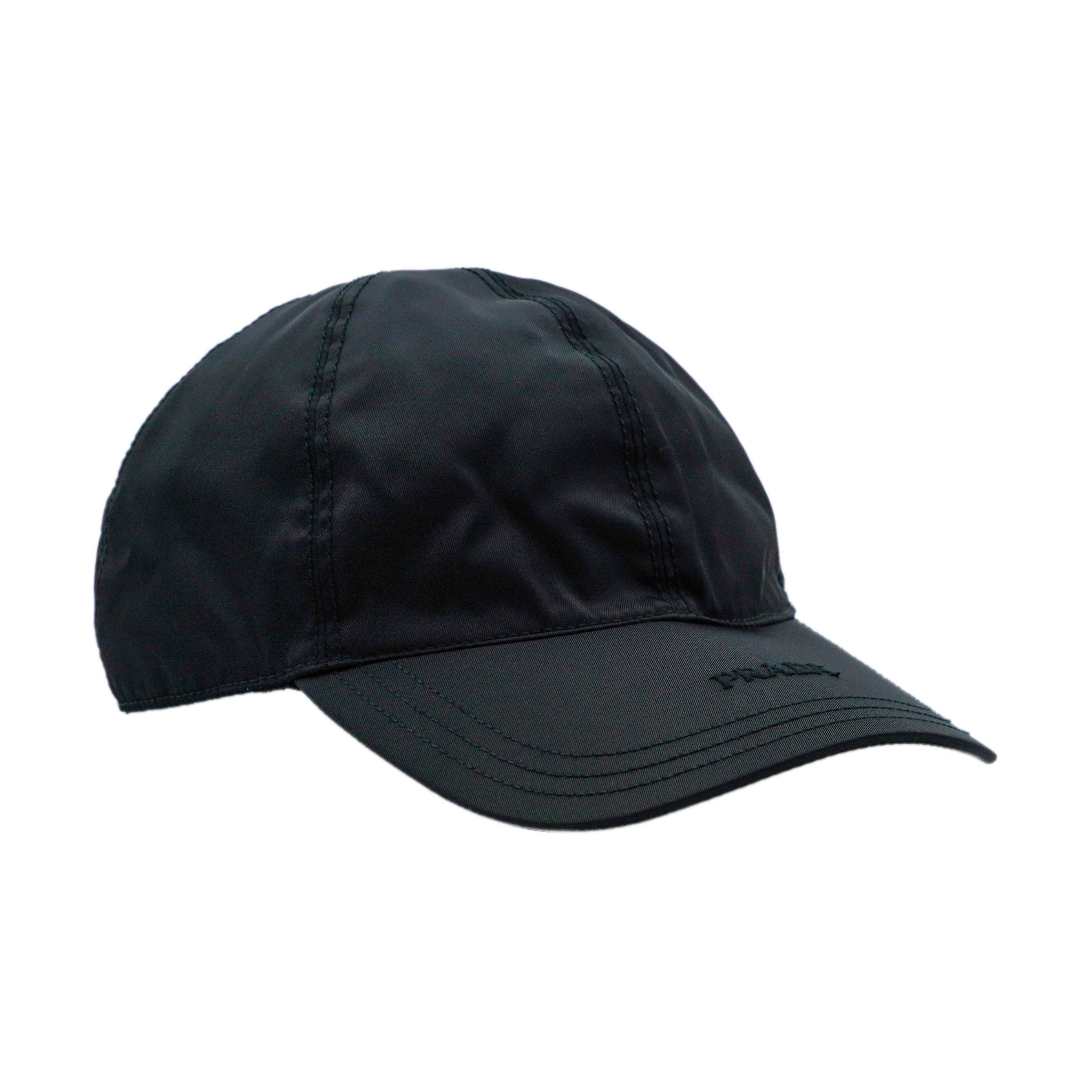 Prada Vintage Prada Black Nylon Embroidered Logo Baseball Cap Size ONE SIZE - 1 Thumbnail
