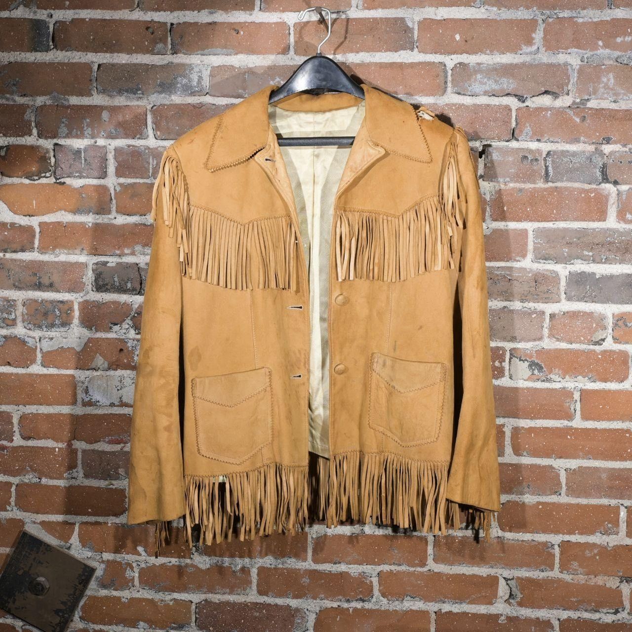 Levi's Vintage Levis Big E Shorthorn Buckskin Fringe Jacket Tan Lea Size US S / EU 44-46 / 1 - 1 Thumbnail