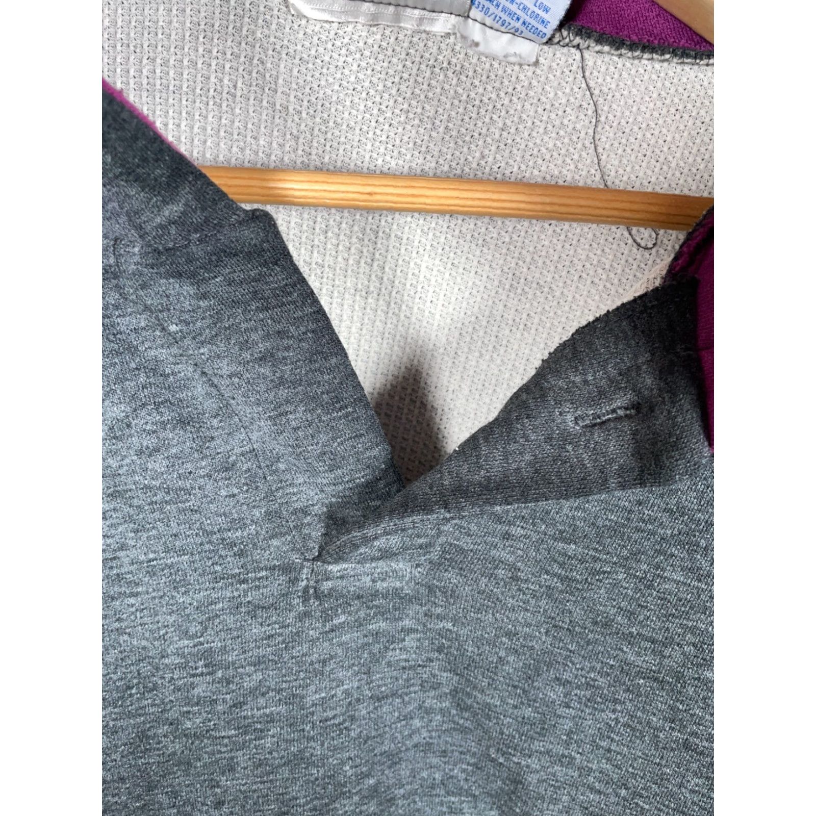 McGregor VINTAGE MacGregor Hoodie Men's Large Gray Thermal Lined Heavyweight Pullover Sweatshirt 90s Retro Size US L / EU 52-54 / 3 - 7 Thumbnail