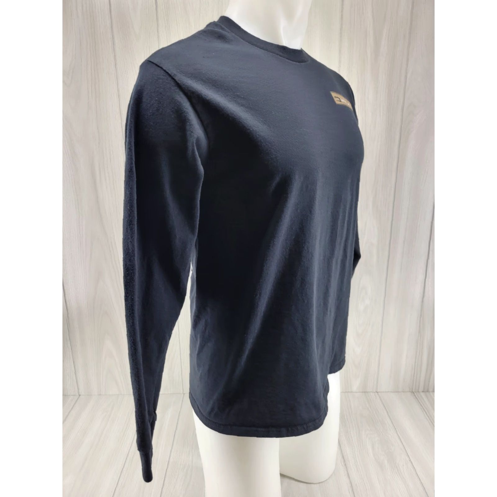 Gildan VINTAGE Leather Machine Company Cotton Long Sleeve Graphic Black Shirt Size Medium Size US M / EU 48-50 / 2 - 5 Thumbnail