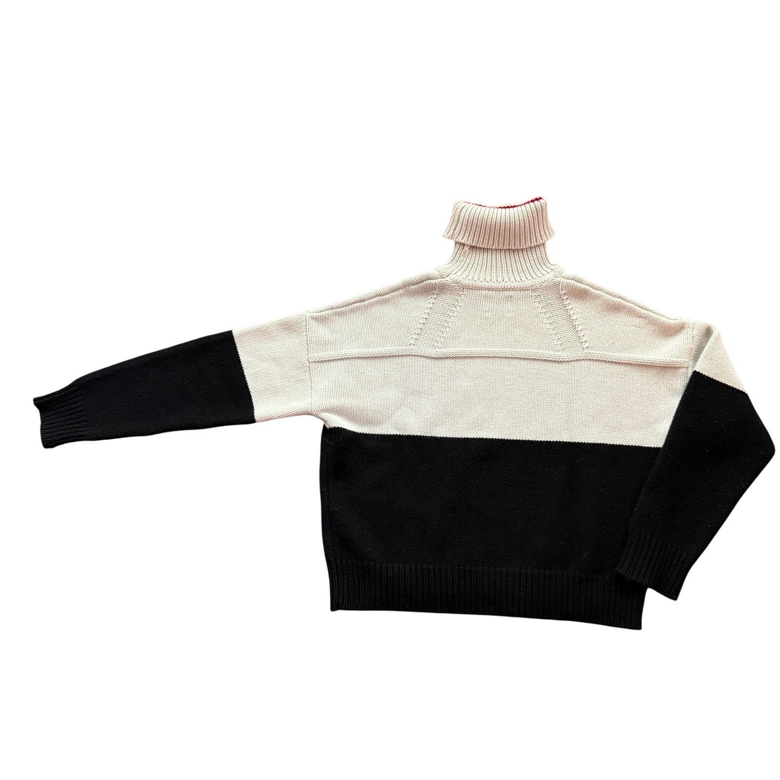 Rhude Rhude Black & Off-White Wool Colorblock Turtleneck Size US M / EU 48-50 / 2 - 5 Thumbnail