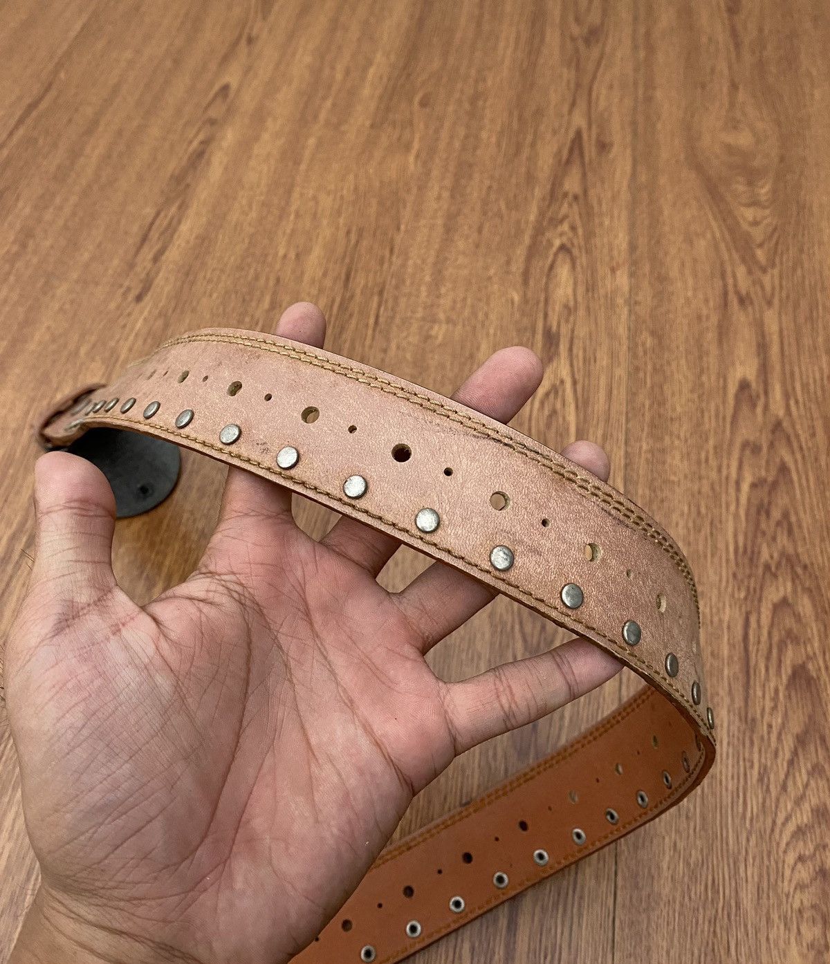 If Six Was Nine × Japanese Brand × KMRii Studded brown leather belt Size ONE SIZE - 4 Thumbnail