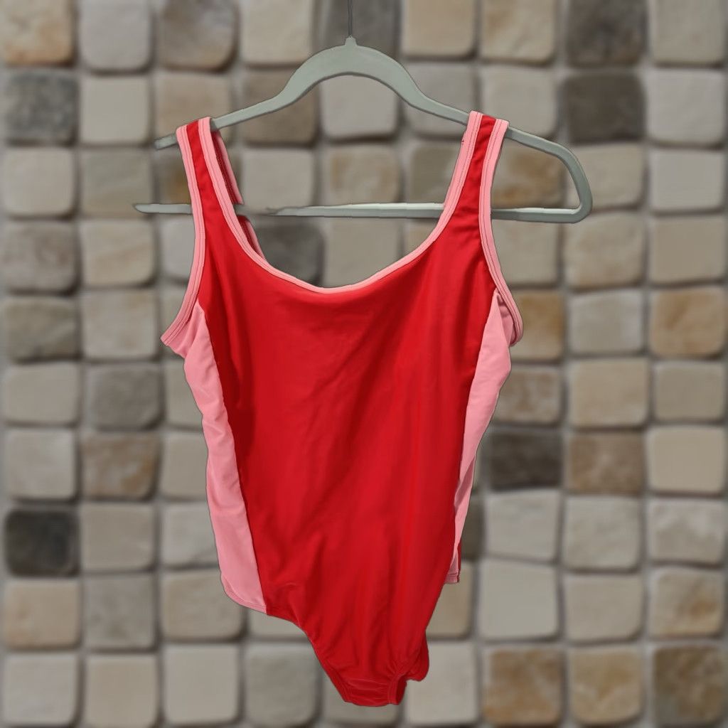 Lands' End Lands' End One Piece Swim Suit Bathing Suit Women M Red Pink Stripe NWT Size M / US 6-8 / IT 42-44 - 1 Thumbnail