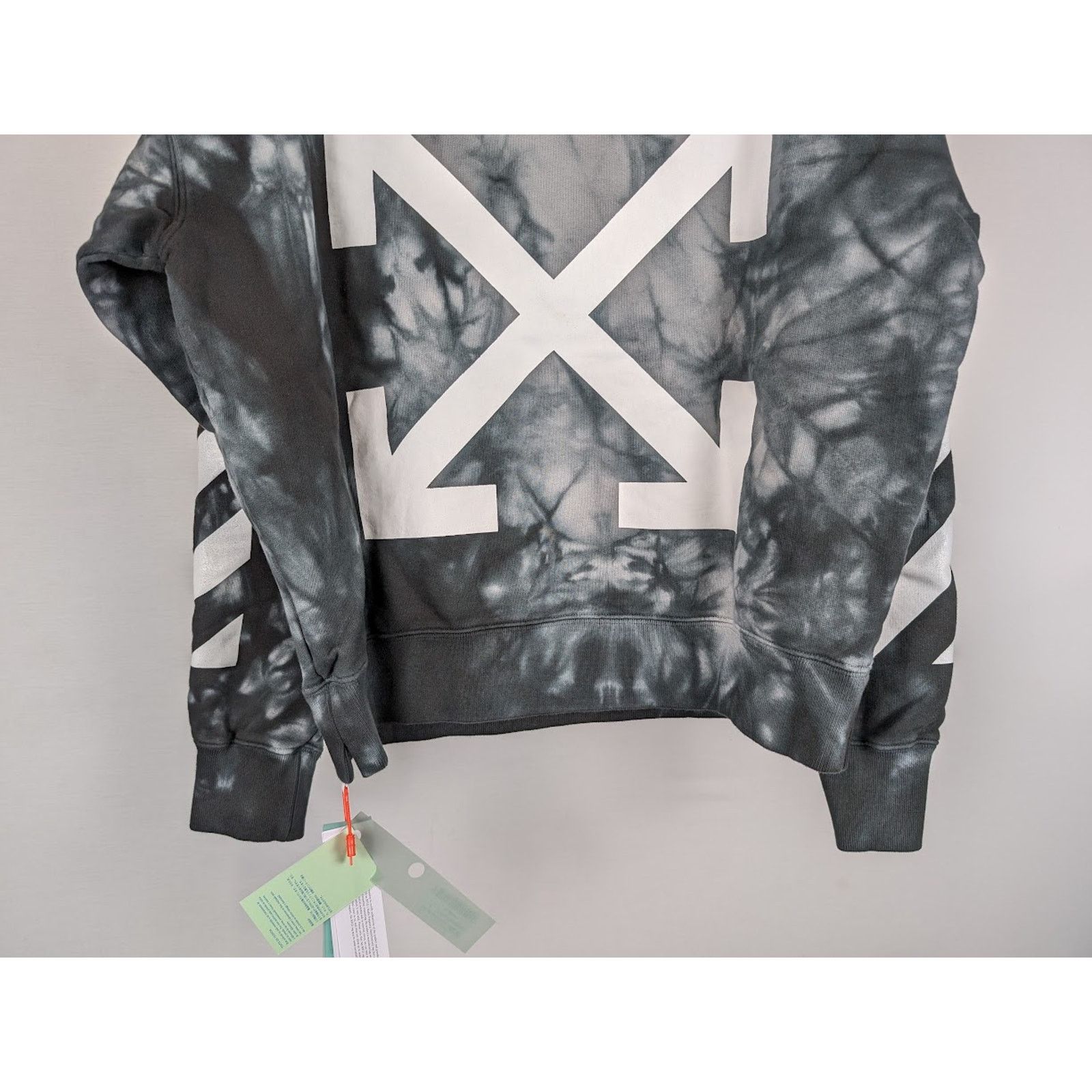 Off-White o1rshd1 Diag Arrow Tie Dye Skate Hoodie in Warm Grey Size US S / EU 44-46 / 1 - 14 Thumbnail
