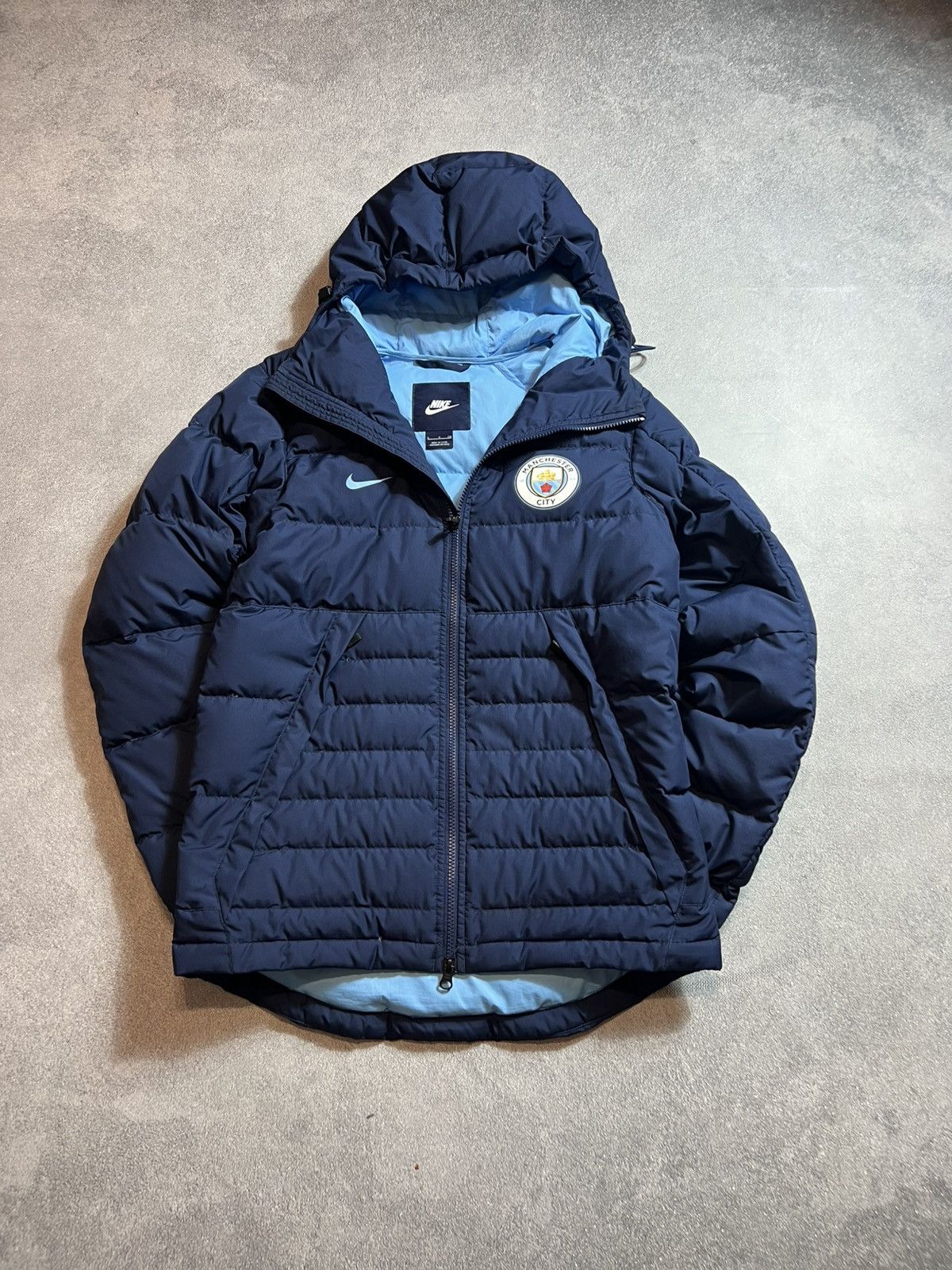 Nike 💙NIKE MANCHESTER SITY NYLON PUFFER HYPE Y2K SWAG JACKET Size US M / EU 48-50 / 2 - 10 Thumbnail