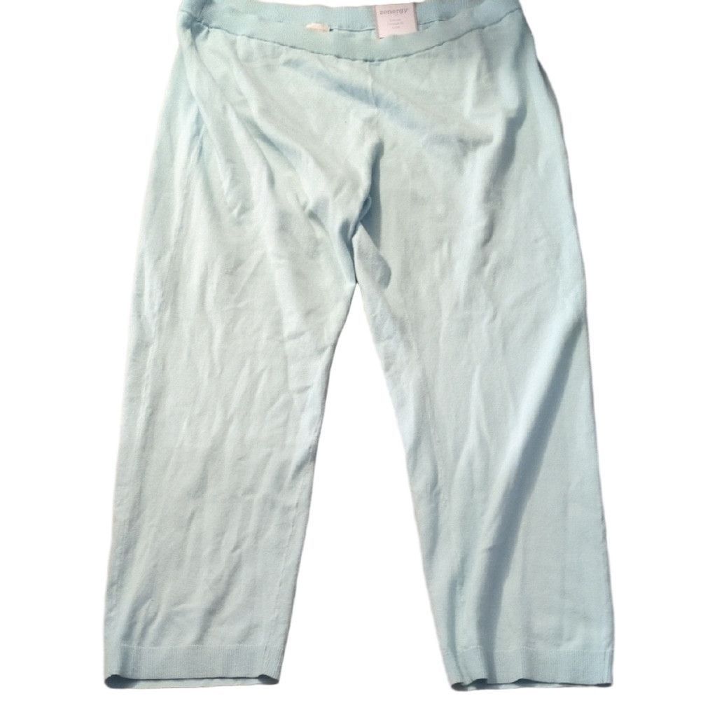 Chicos Zenergy By Chicos Aqua Cotton Cashmere Rib Hem Pants Size 3 Size 38" / US 16 / IT 52 - 2 Thumbnail