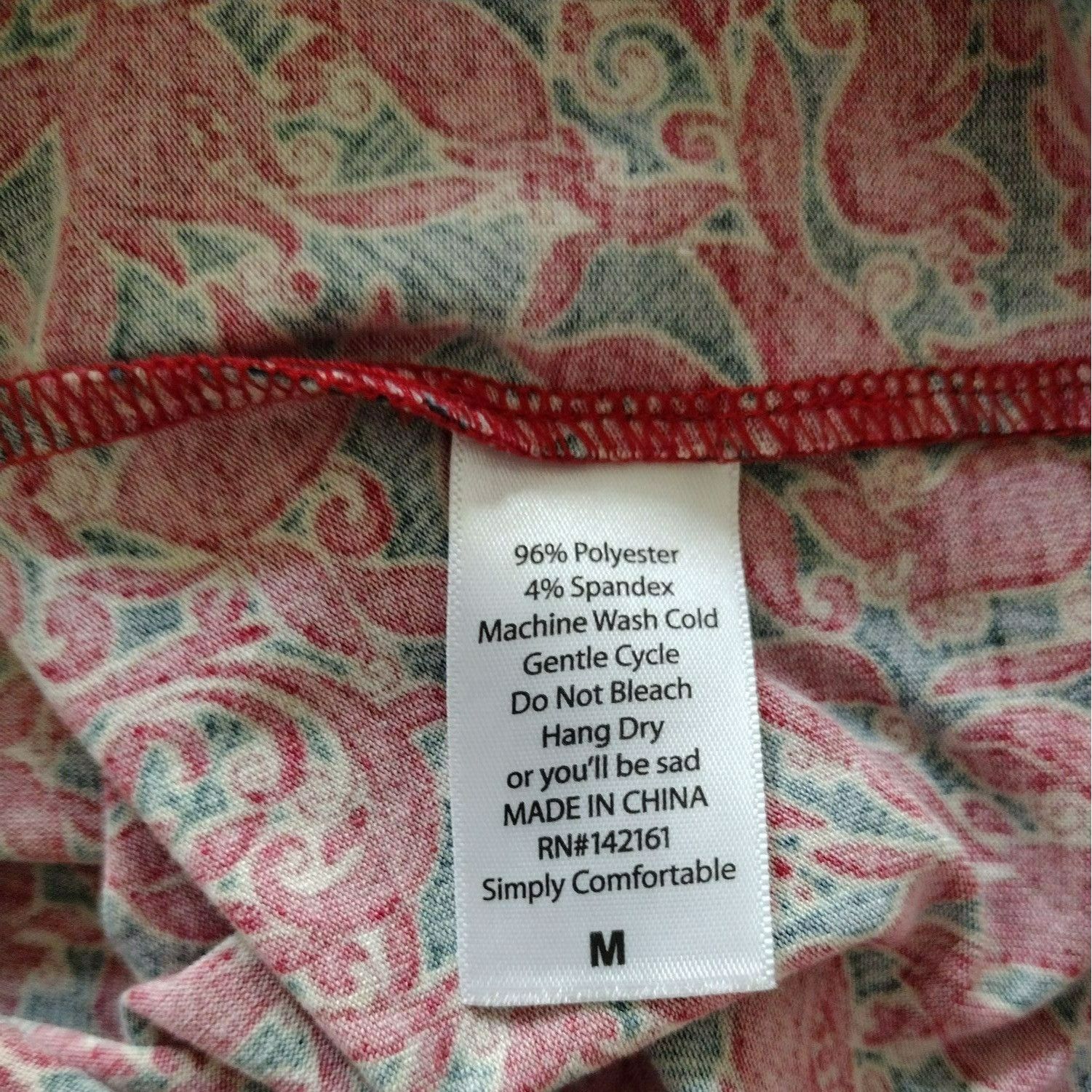 Other LuLaRoe Womens Red Floral Print Dress Size M Size M / US 6-8 / IT 42-44 - 6 Thumbnail