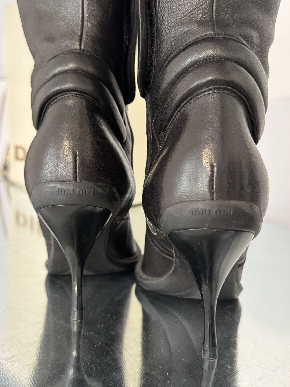 Miu Miu Miu Miu Leather Ankle Moto Boots F/W 1999 Size US 6.5 / IT 36.5 - 4 Thumbnail