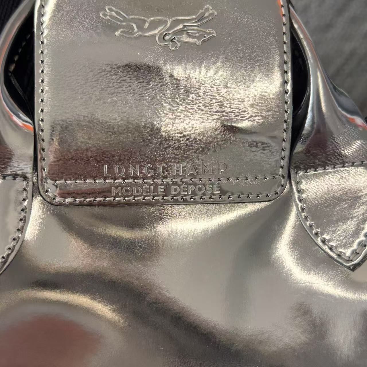 Longchamp Longchamp Modele Depose Metallic Silver Mini Tote Bag With T Size ONE SIZE - 6 Thumbnail