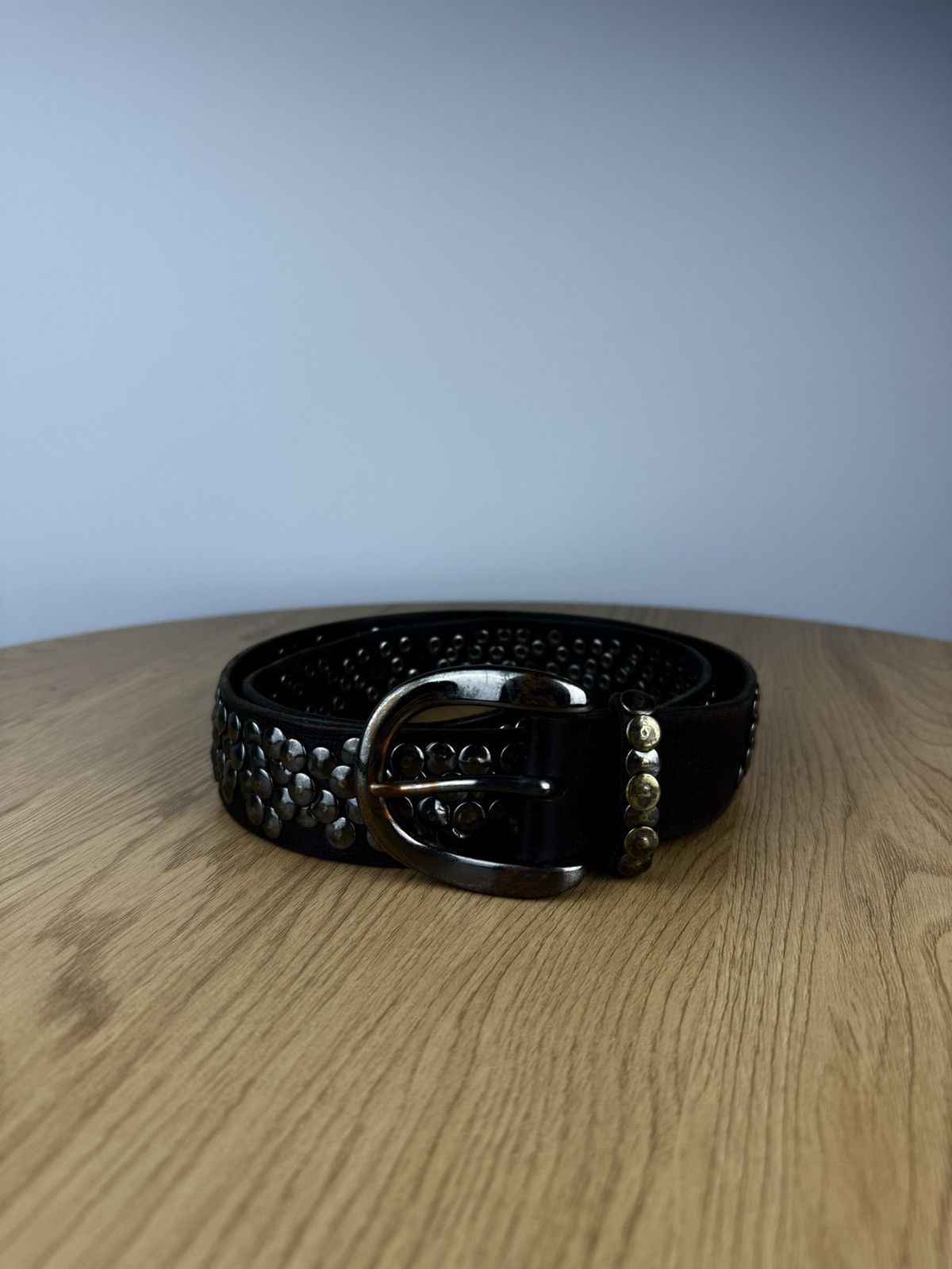 LIEBESKIND BERLIN Liebeskind Berlin Black Leather Studded Belt 90cm Size ONE SIZE - 1 Thumbnail