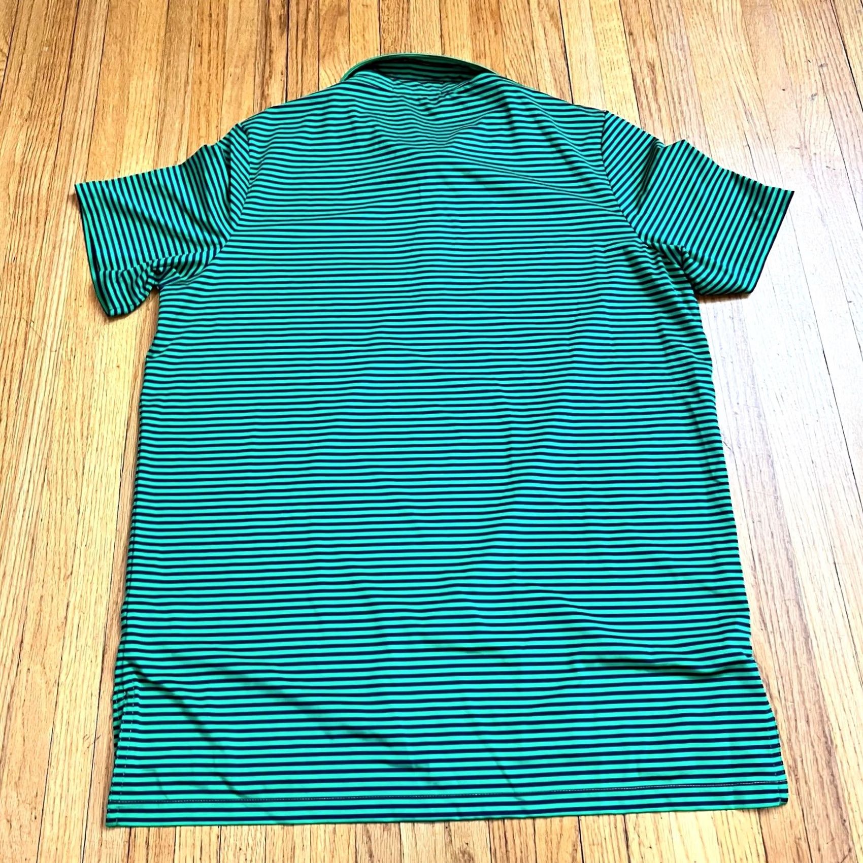 RLX Ralph Lauren RLX Ralph Lauren Polo Shirt Mens Large Performance Stripe Blue Green Golf Size US L / EU 52-54 / 3 - 3 Thumbnail
