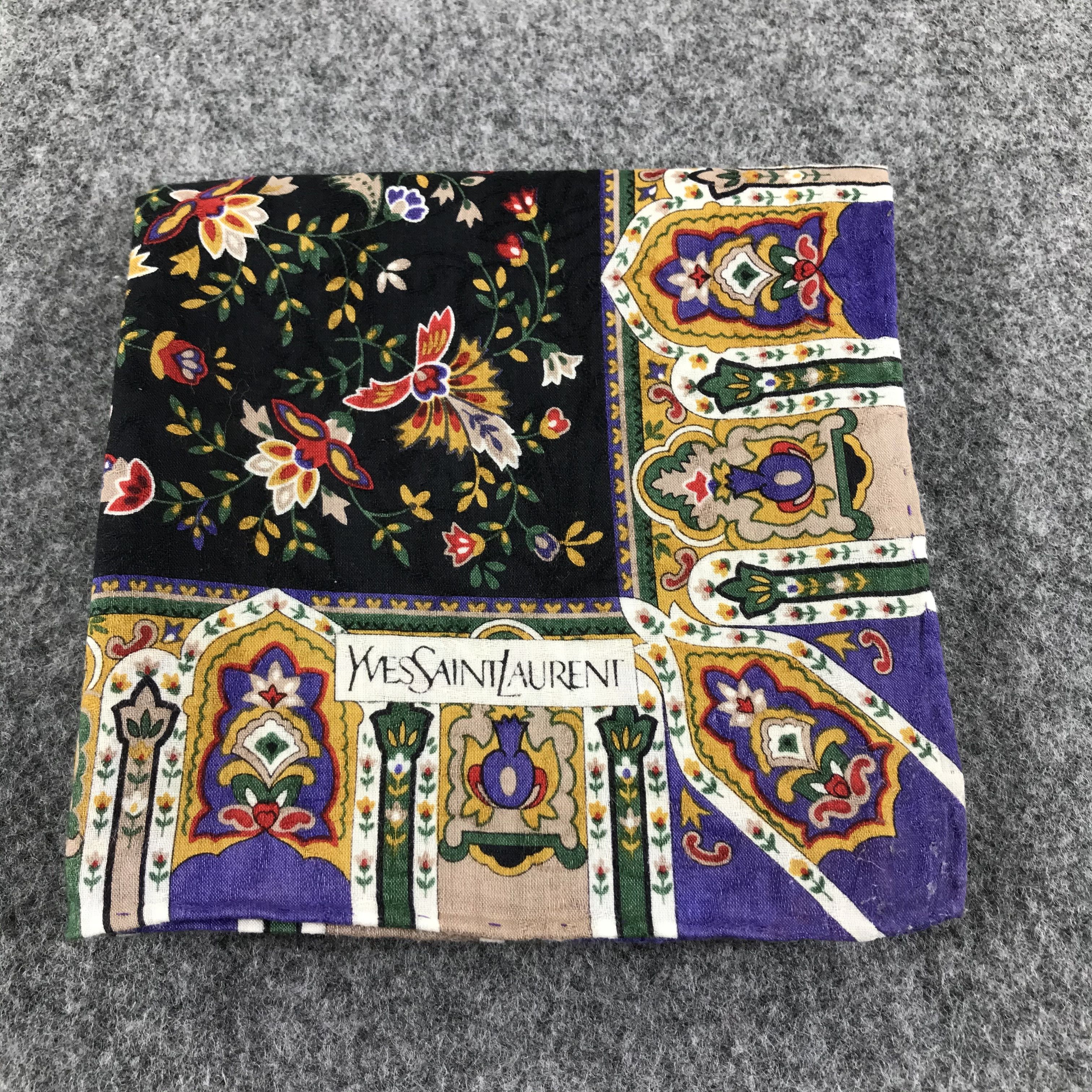 Yves Saint Laurent Yves Saint Laurent Handkerchief Bandana Neckerchief H373 Size ONE SIZE - 5 Thumbnail