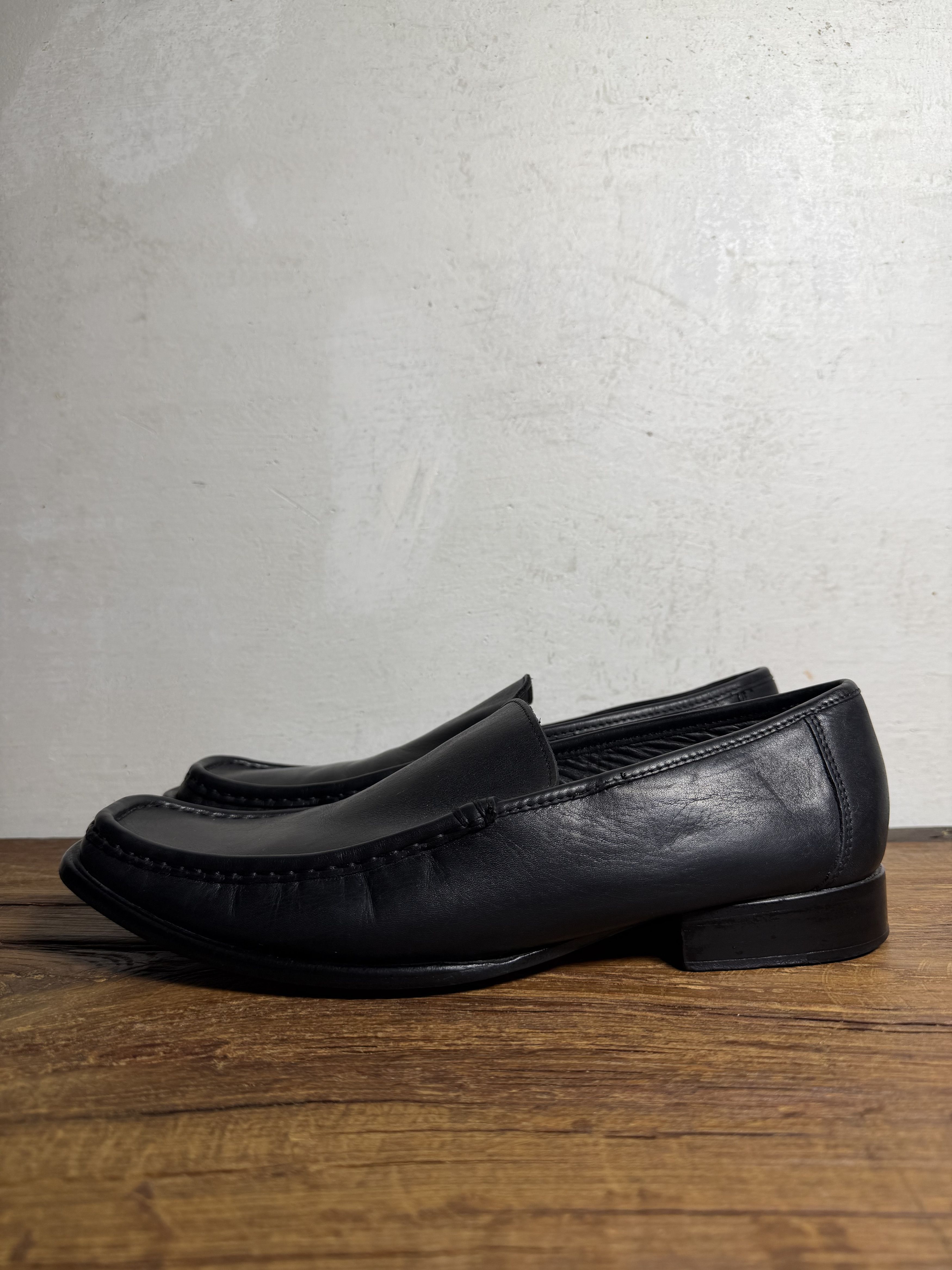 Handmade Bertie Leather Tremenoues Square Toe Loafers Size US 11 / EU 44 - 3 Thumbnail