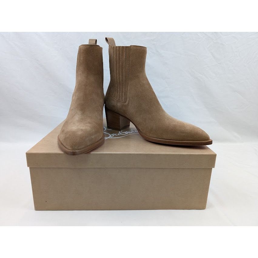 Christian Louboutin o1rshd1 Suede Heel Boots in Brown Size US 9 / EU 42 - 8 Thumbnail