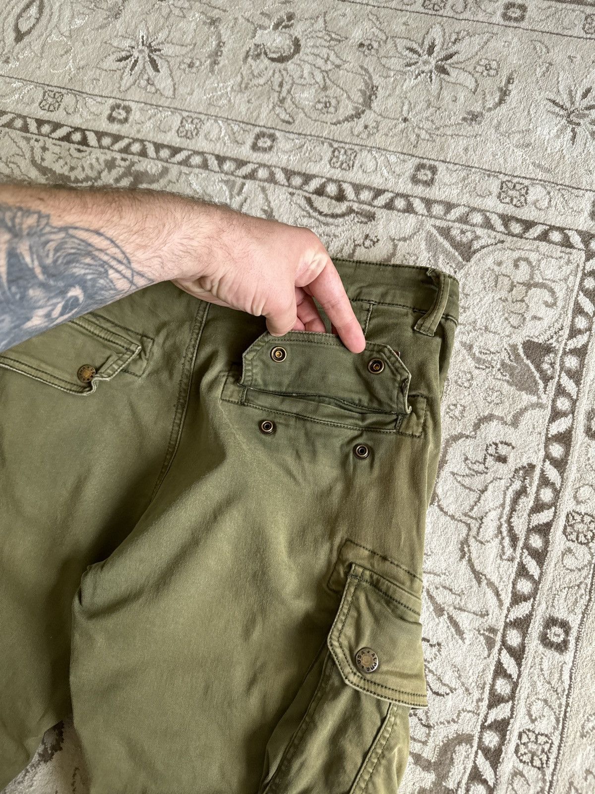 Alpha Industries × Vintage Vintage Alpha Industries Combat Cargo Pants Military Size US 32 / EU 48 - 17 Thumbnail