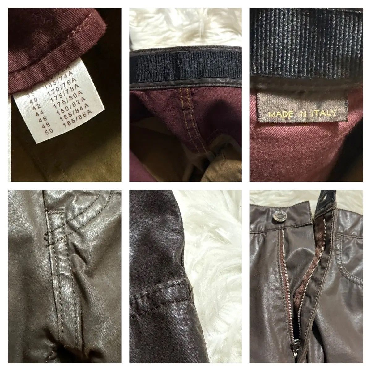 Louis Vuitton × Vintage Louis Vuitton Leather Patch Glossy Cotton Pants Size US 40 / EU 56 - 7 Thumbnail