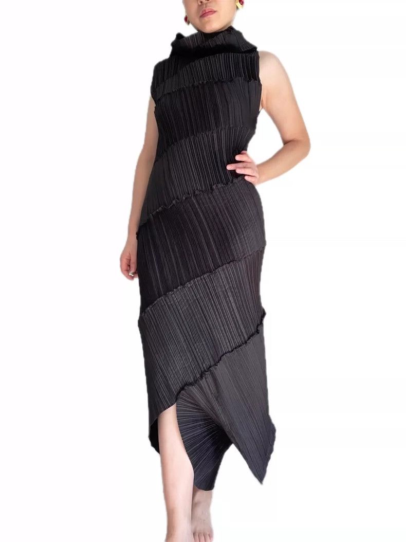 Issey Miyake Issey Miyake size:2 Black main line spiral staircase dress Size M / US 6-8 / IT 42-44 - 2 Thumbnail