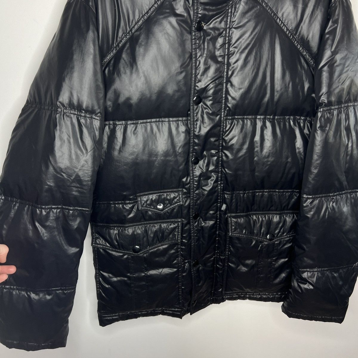 Gucci Gucci Puffer Jacket Goose Down Black Shiny Nylon Size US XL / EU 56 / 4 - 6 Thumbnail