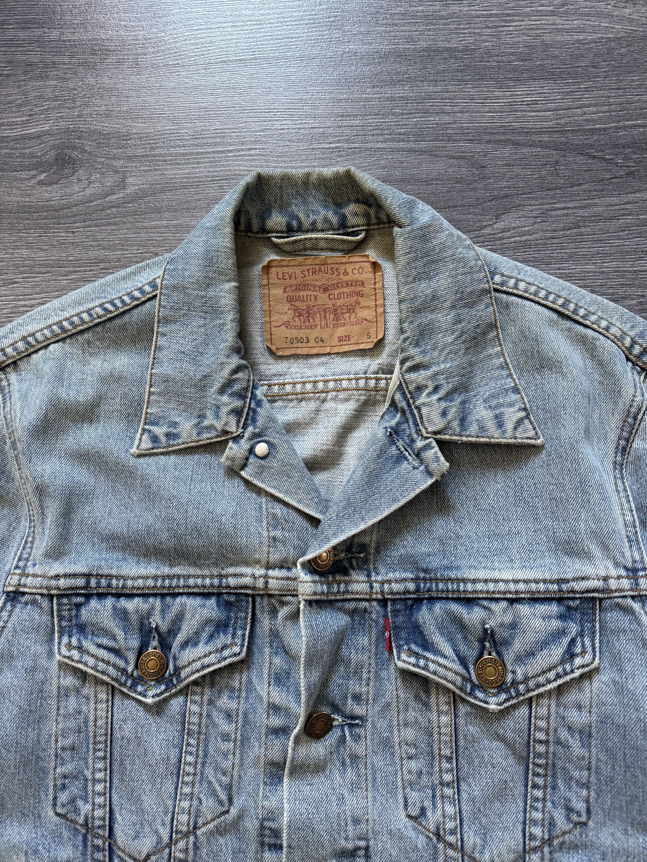 Levi's × Levi's Vintage Clothing × Vintage 90s Vintage Levis Denim Trucker Jacket Size US XS / EU 42 / 0 - 5 Thumbnail