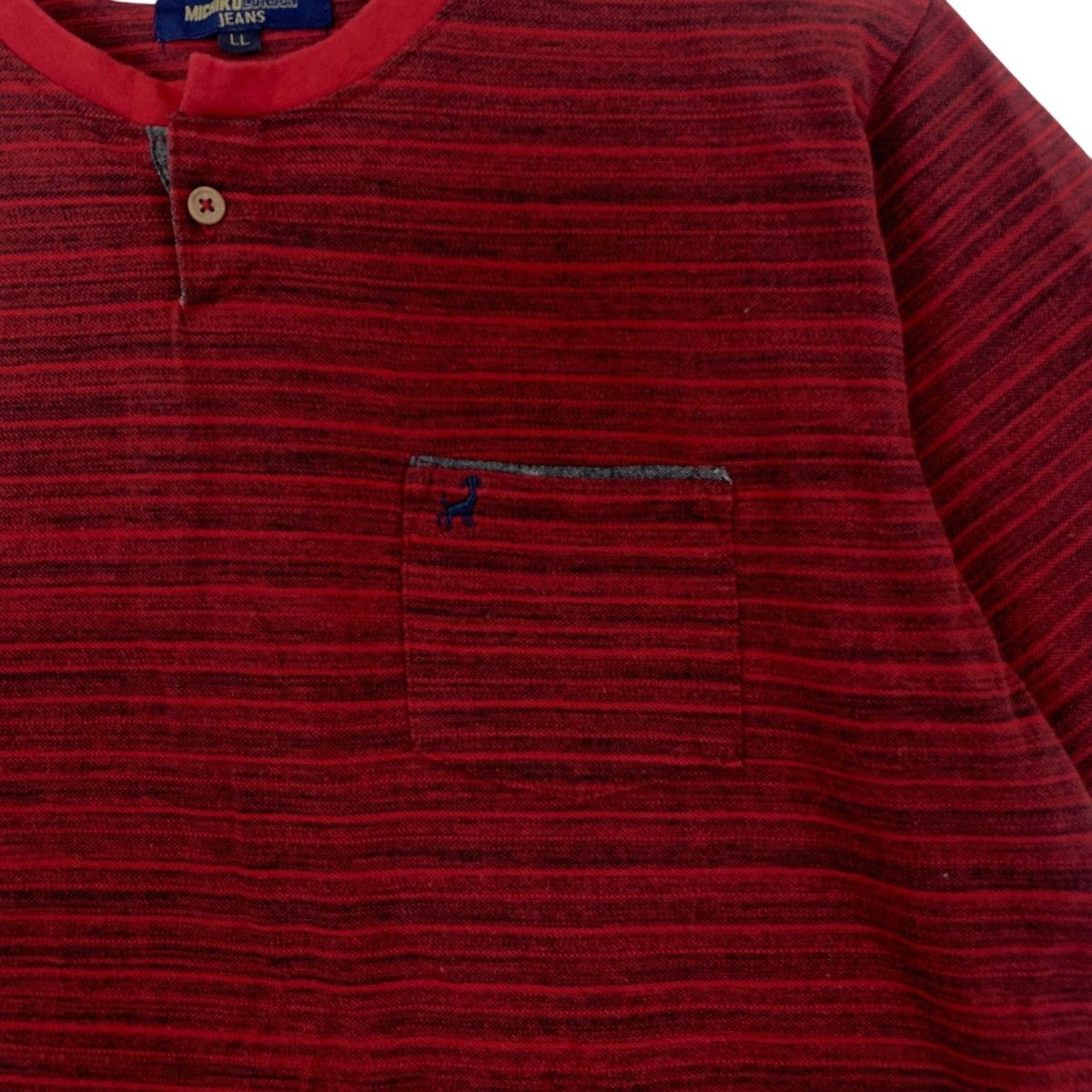 Vintage Vintage MICHIKO LONDON JEANS Collection Henley Tee Shirt Size L / US 10 / IT 46 - 4 Thumbnail