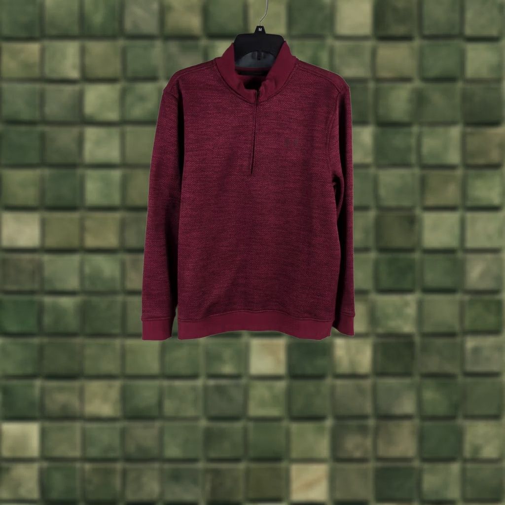 Under Armour Under armour Men M Pullover Quarter Zip Cold Gear Loose Fit Raspberry sweater Size US M / EU 48-50 / 2 - 1 Thumbnail
