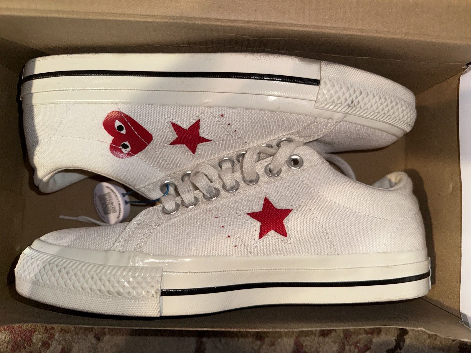 Comme des Garcons PLAY × Converse Converse x Comme des Garcons Play, one star “cloud dancer” Size US 8 / EU 41 - 6 Thumbnail