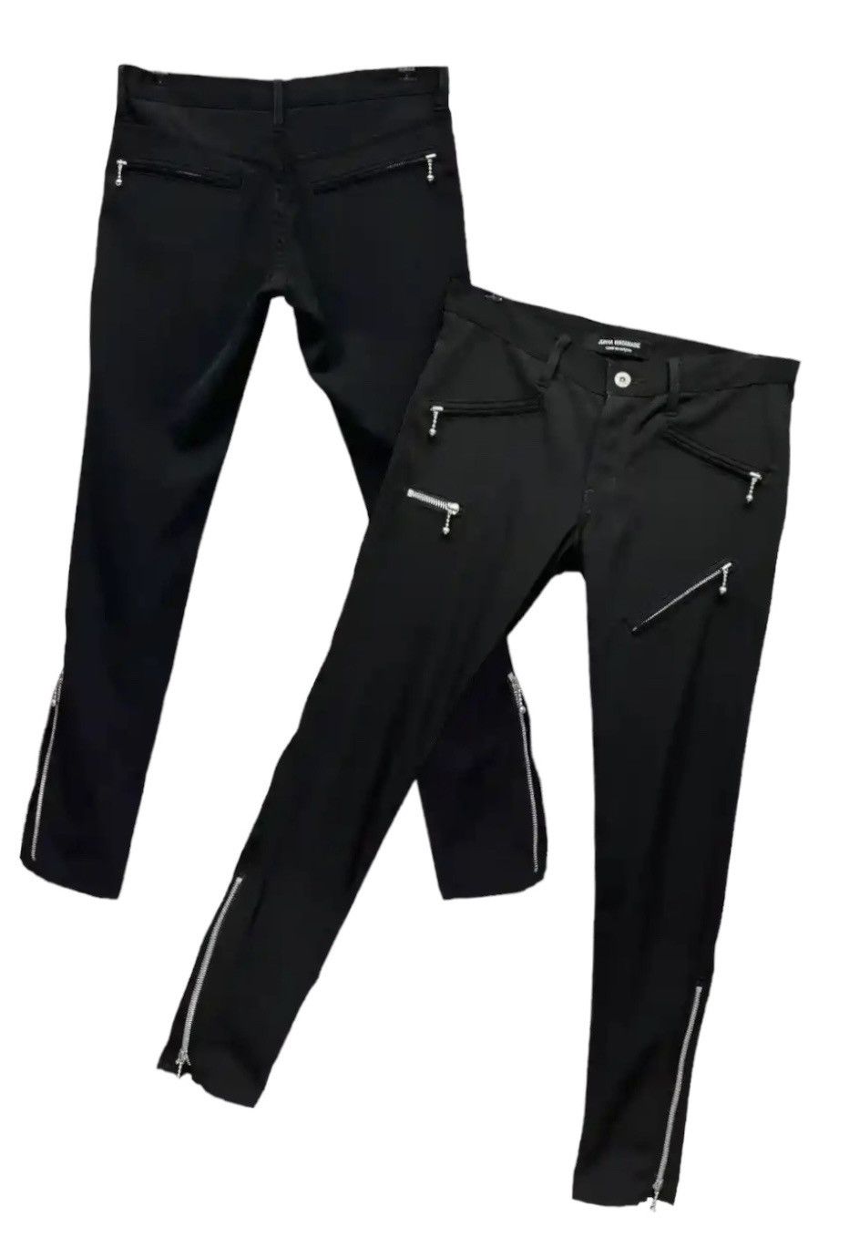 Junya Watanabe JUNYA WATANABE CDG Punk Multi Zipper Wool Skinny Pants Size 28" / US 6 / IT 42 - 1 Thumbnail