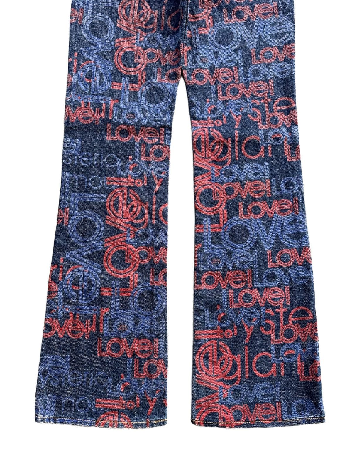 Hysteric Glamour 💥Rare Vintage Hysteric Glamour Overprint Love Hysteric Jeans Size US 29 - 10 Thumbnail