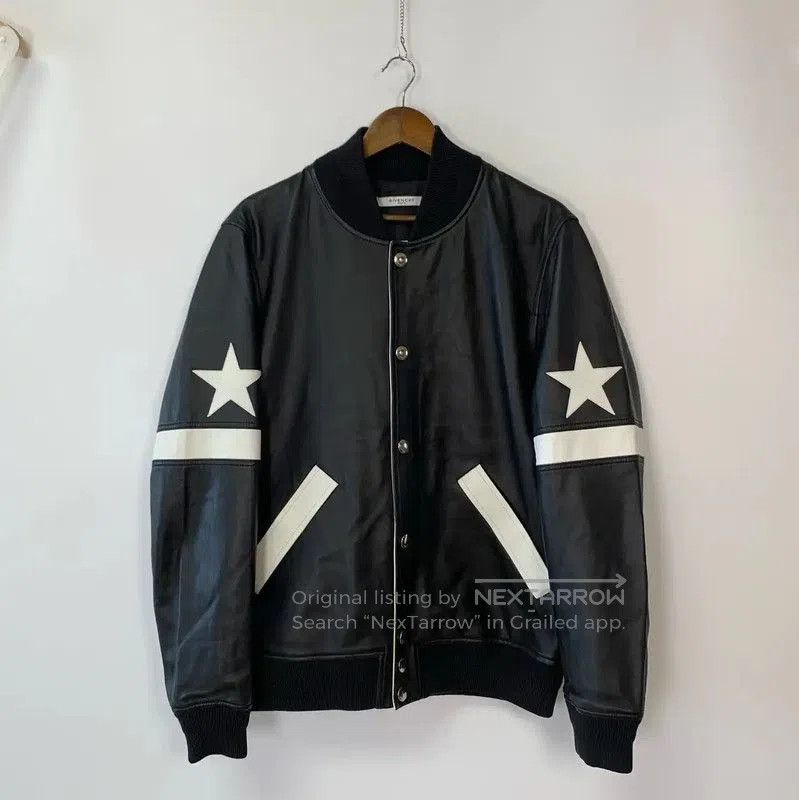 Givenchy Givenchy Black Leather Star Jacket . Size US M / EU 48-50 / 2 - 1 Thumbnail