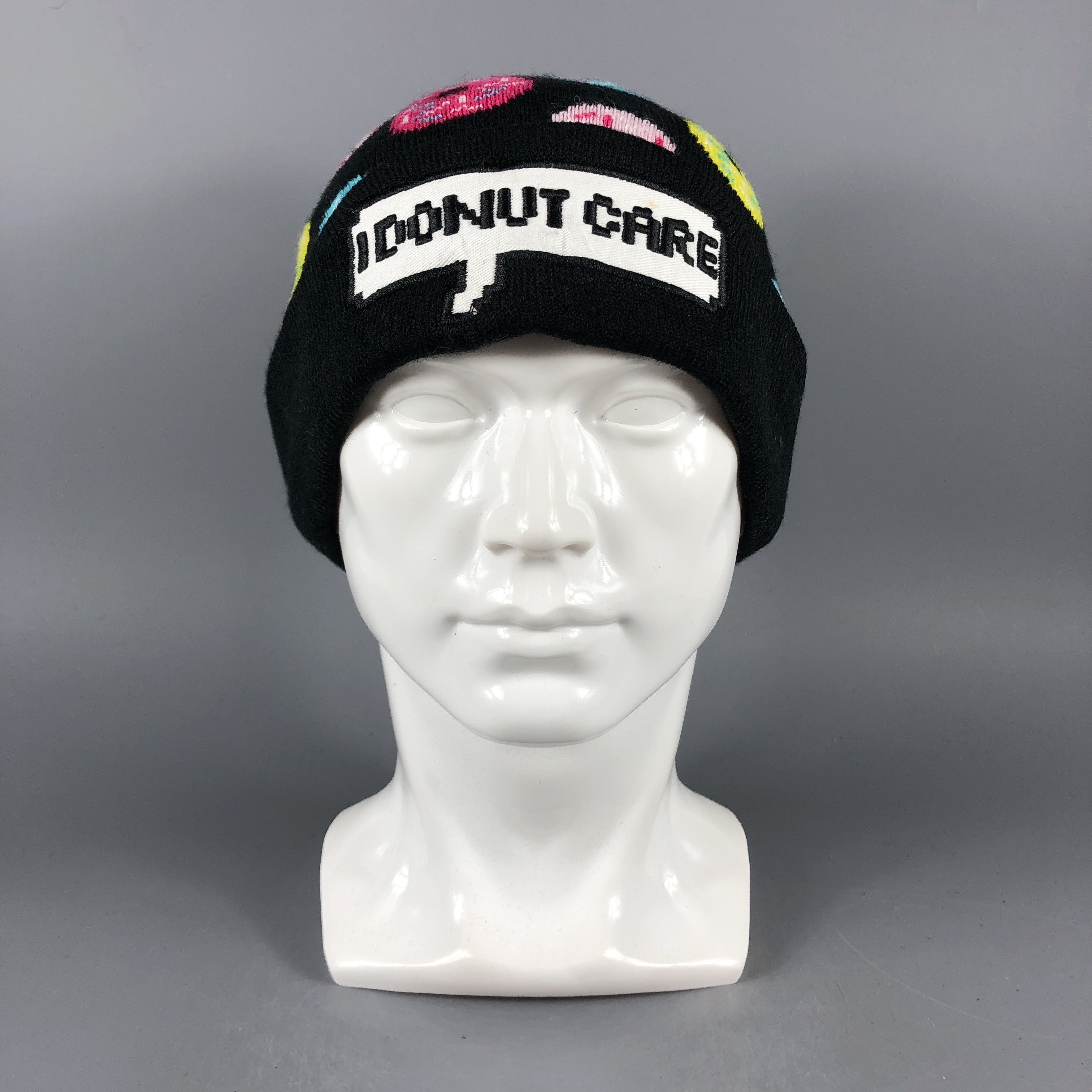H&M × Vintage Divided H&M "I Donut Care" Beanie Snow Hat Snow Cap -D829 Size ONE SIZE - 6 Thumbnail