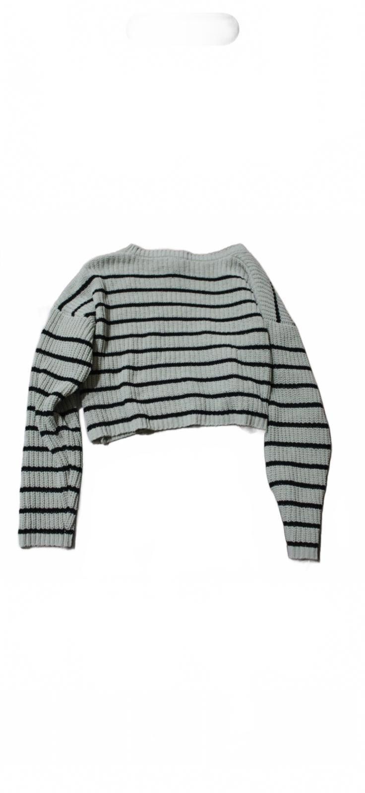 Other Belle Du Jour Oversized Cropped Stripped Knit Sweater XL Size US XL / EU 56 / 4 - 8 Thumbnail