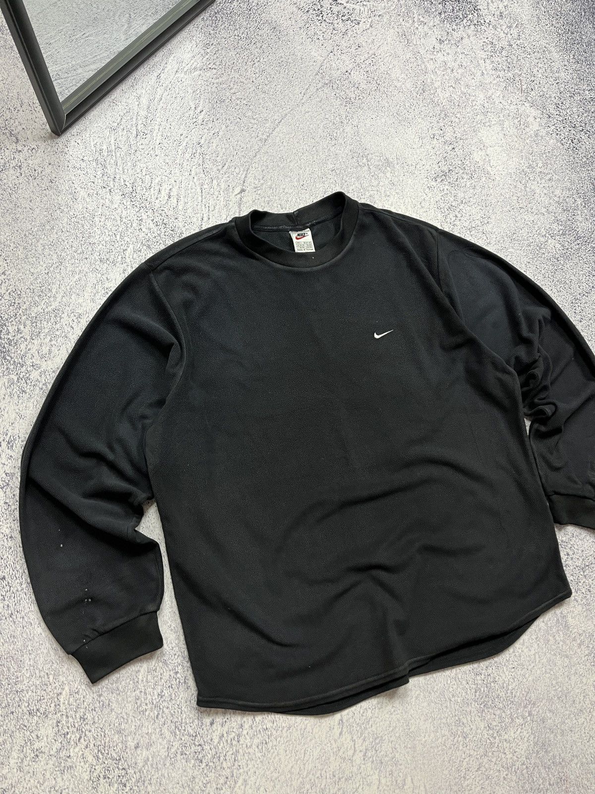 Nike Fleece Rare Sweatshirt Nike Teddy Vintage Mini Swoosh Y2k Size US L / EU 52-54 / 3 - 3 Thumbnail