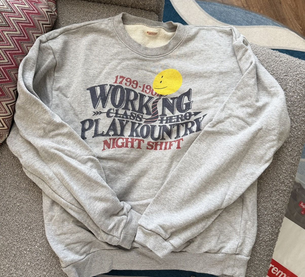 Kapital Kapital Working Class Hero Smiley Sweatshirt Size US XL / EU 56 / 4 - 3 Thumbnail