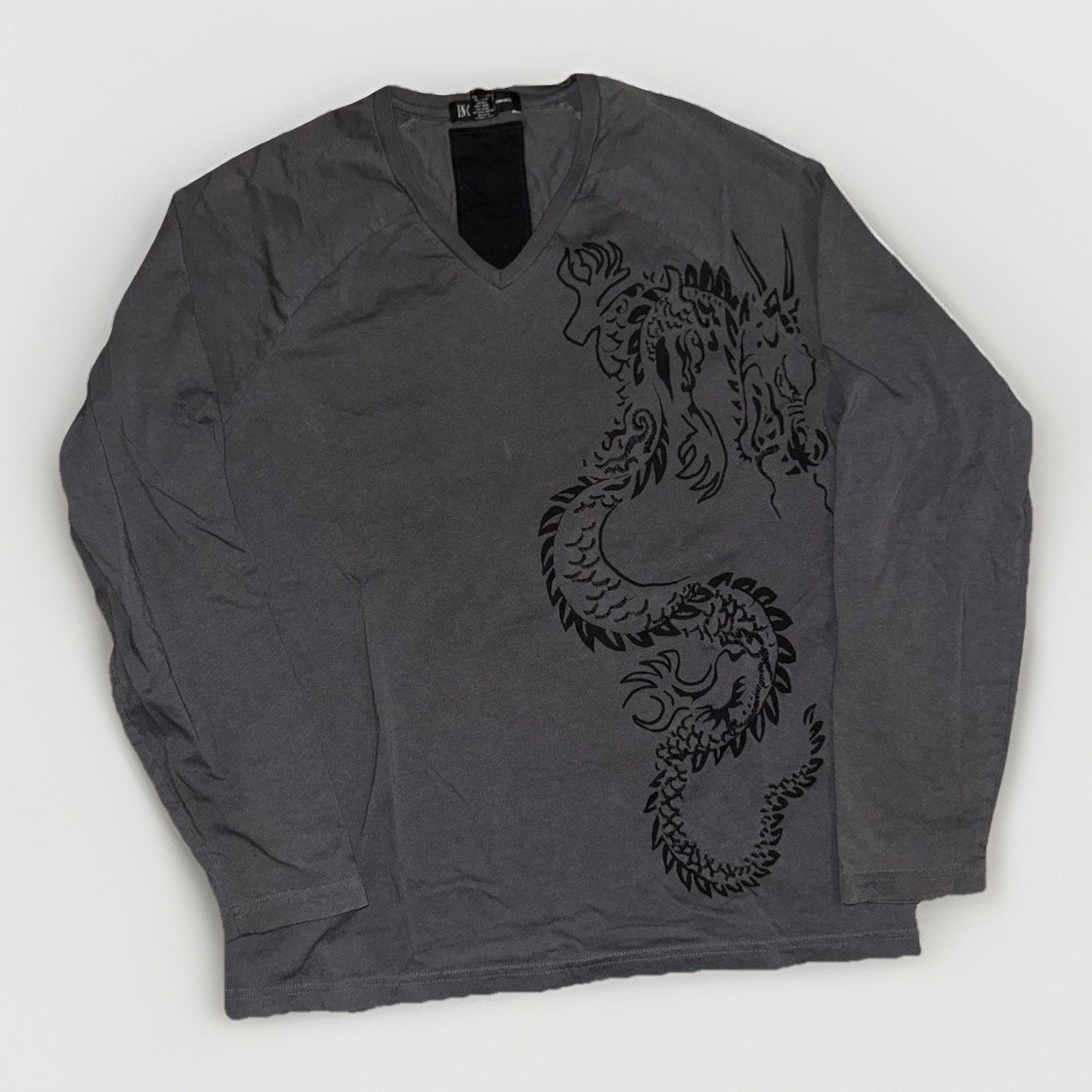 Vintage INC International Concepts V-Neck Dragon Long Sleeve L Size US L / EU 52-54 / 3 - 1 Thumbnail