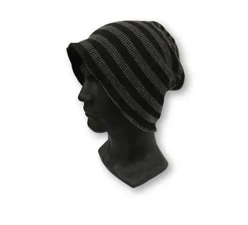Japanese Brand × Vintage Japanese Brand Stripe Design Beanie Hat Size ONE SIZE - 1 Thumbnail