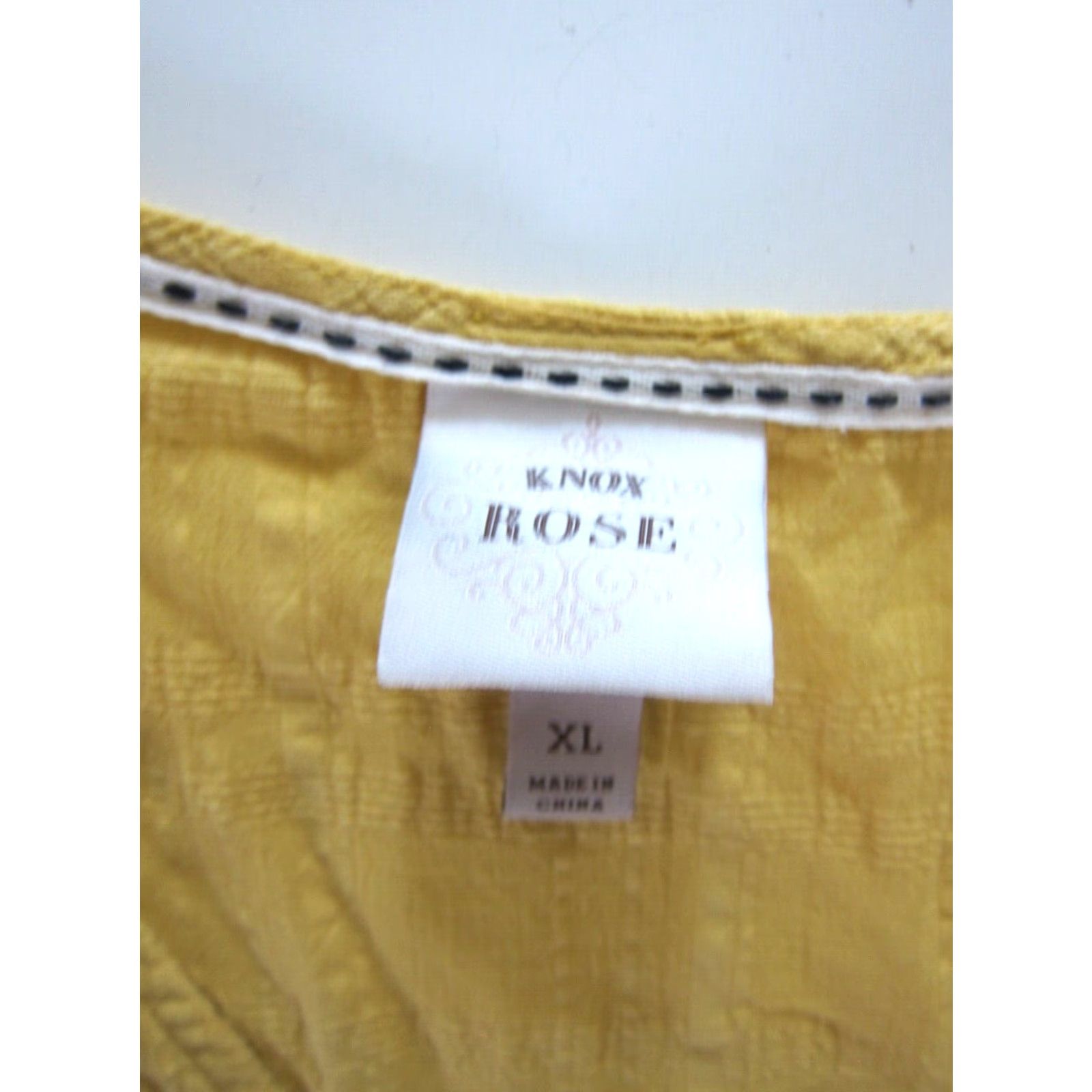 Vintage Knox Rose Cap Yellow 100% Cotton Ruffle Sleeve Pocket Tunic Peasant Dress XL Women's VintageStyle? Size XL / US 12-14 / IT 48-50 - 4 Thumbnail