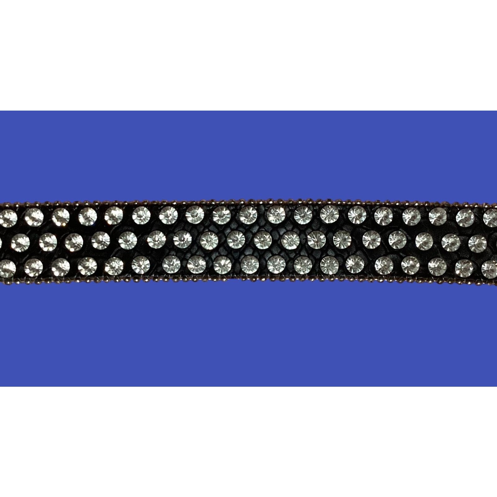Other Barabas BK816 Black Leather Belt Silver Rhinestone Buckle Size 36 - 8 Thumbnail