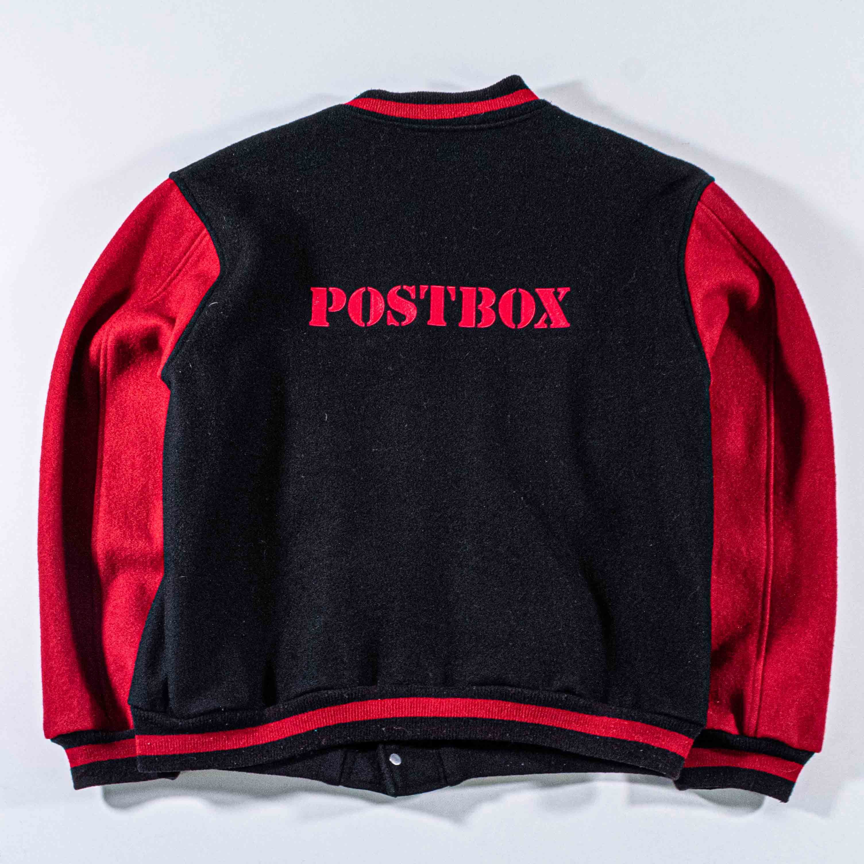 Vintage Vintage 90s Panasonic Postbox Varsity Jacket Japan Tech Size US L / EU 52-54 / 3 - 1 Thumbnail