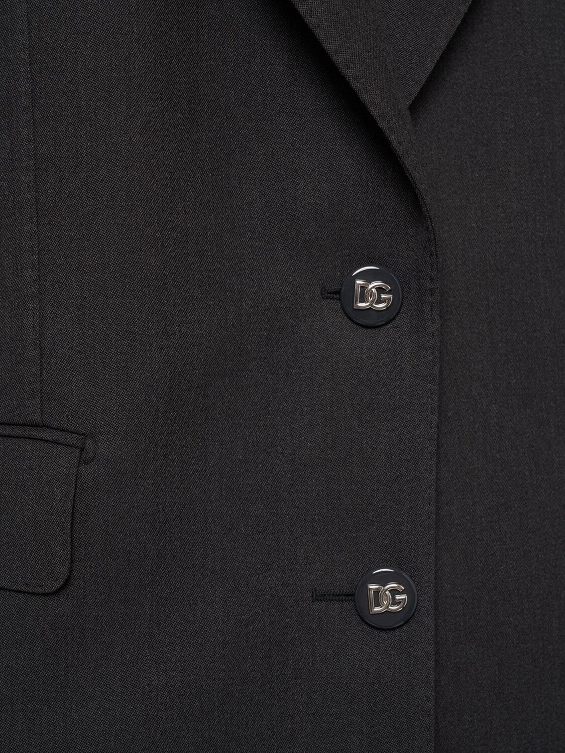 Dolce & Gabbana DOLCE&GABBANA Gray Wool Single Breasted Blazer New Auth Size XS / US 0-2 / IT 36-38 - 4 Thumbnail