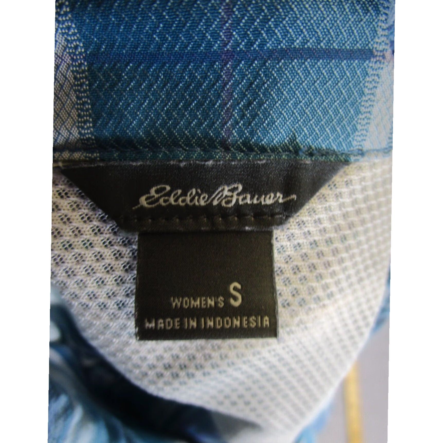 Eddie Bauer Eddie Bauer Womens Small Blue Plaid Shirt Button Up Hiking Lightweight Size S / US 4 / IT 40 - 6 Thumbnail